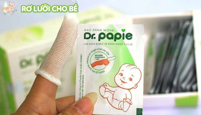 gạc rơ lưỡi dr.papie thiết kế dạng xỏ ngón